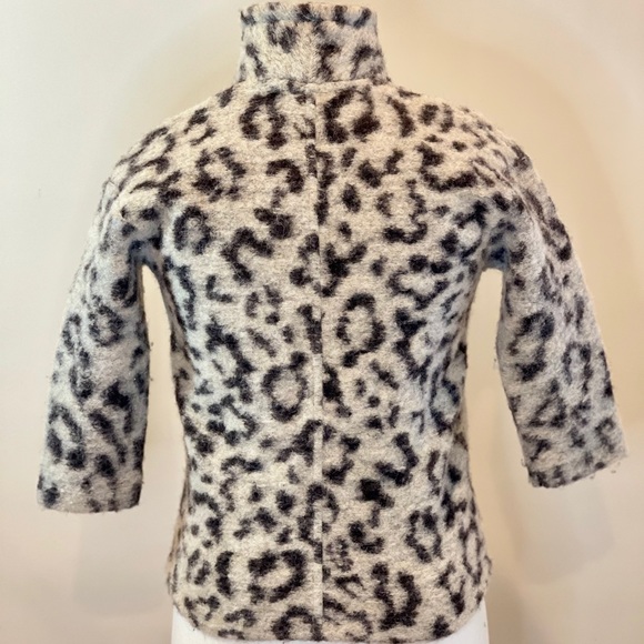 Never-Worn 4/5 Wool/Polyester Leopard Coat - Picture 3 of 3